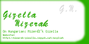 gizella mizerak business card